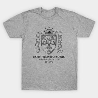 1970s Bishop Hoban High School Logo Recreation (BLACK) T-Shirt